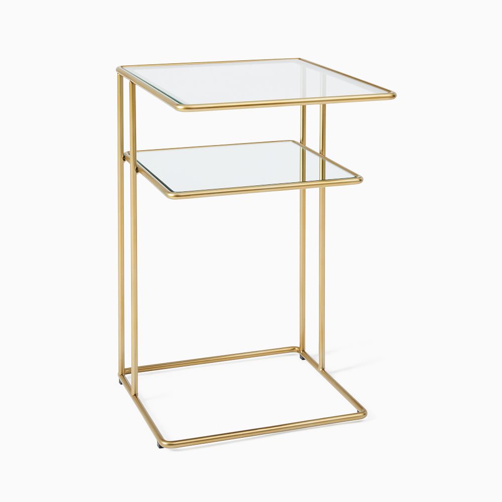 Brass shop metal nightstand